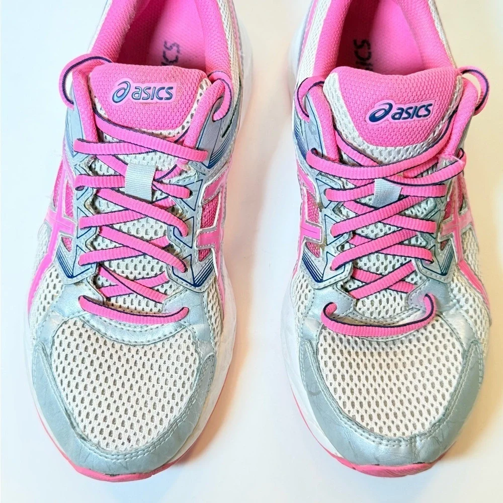 ASICS Women's Pink and Silver Athletic Shoes Sz 8.5